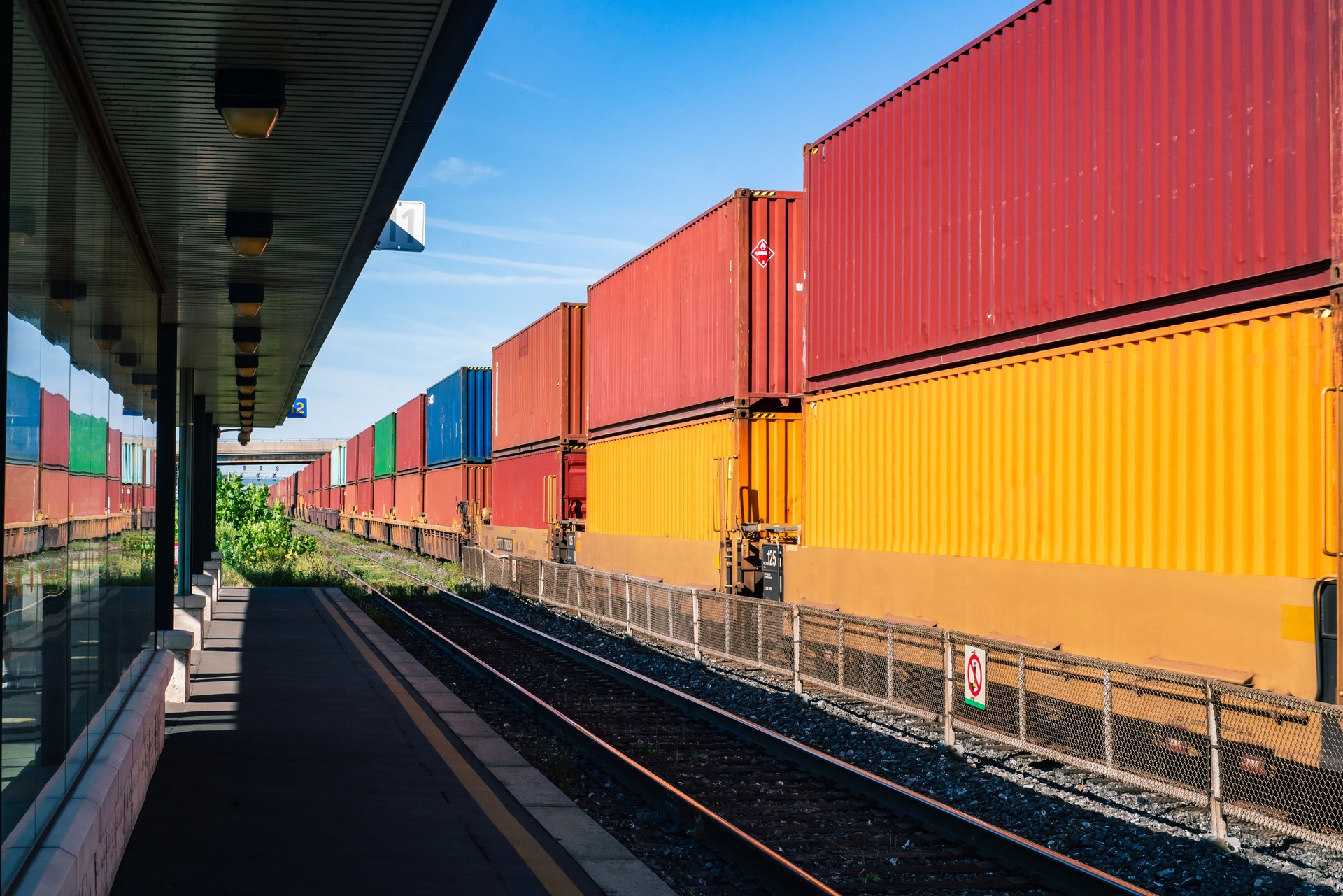 Freight Train with Containers